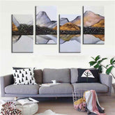Painting by Numbers Mountain Massif Reflection 4-Panel (Quattro)